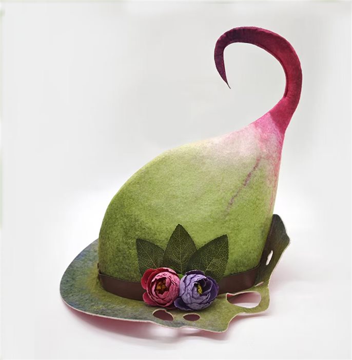 forest fairy hat green/pink