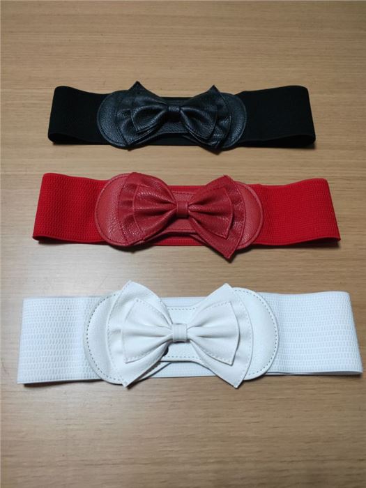 50ies Belt wit fake leather Bow