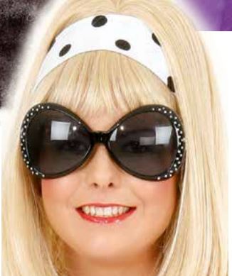 black glasses