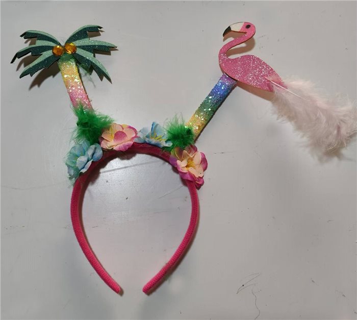 PULM TREE & FLAMIINGO HEADBAND