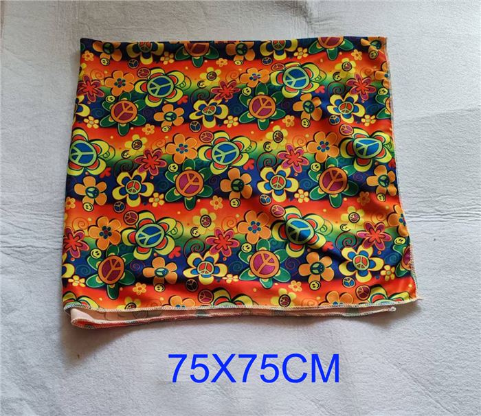 HIPPIE HEAD SCARF,75X75CM