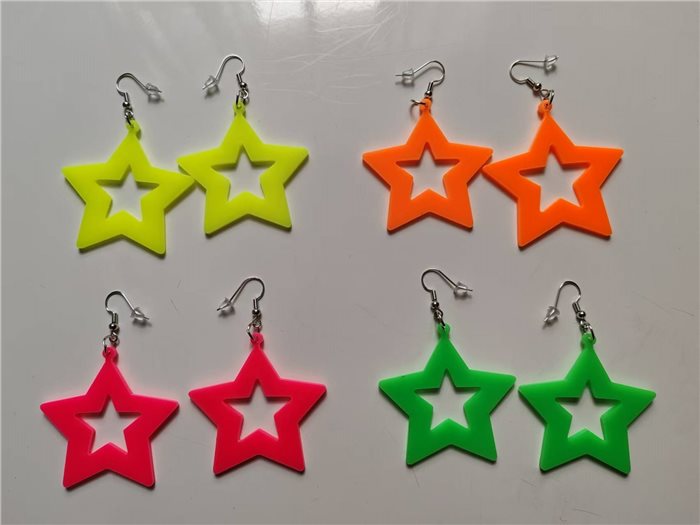 NEON EARRINGS STAR