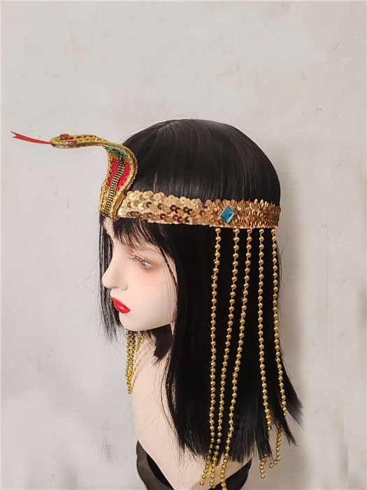 EGYPT QUEEN HEADBAND， with snake & beads
