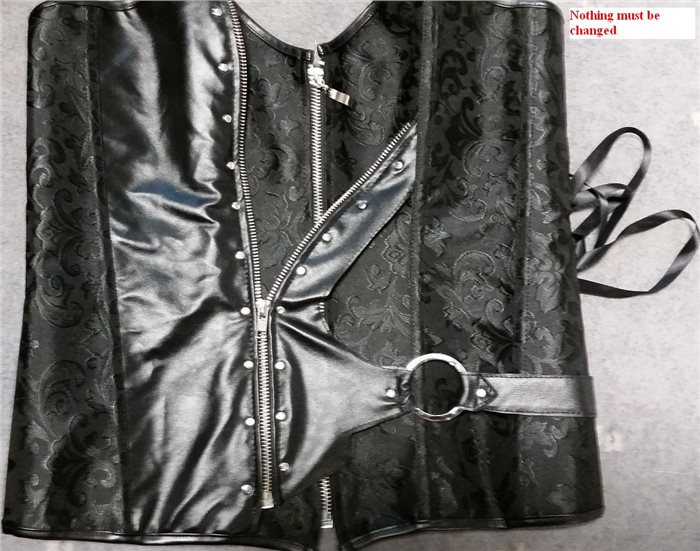 BLACK CORSERT WITH ZIPPER,  4sizes