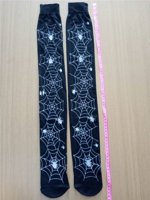SPIDERWEB PRINT SOCKS,70CM