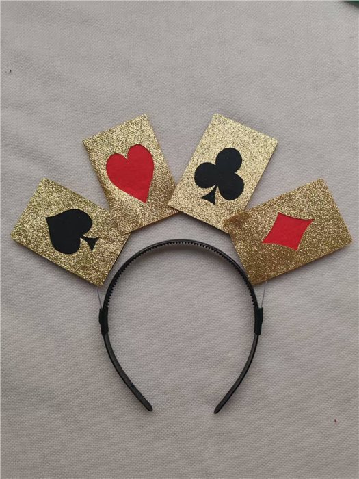 poker headgear gold，double sided