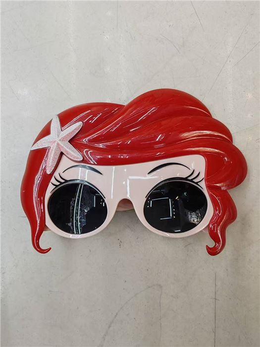 RED HAIR WITH STAR FISH GLASSES